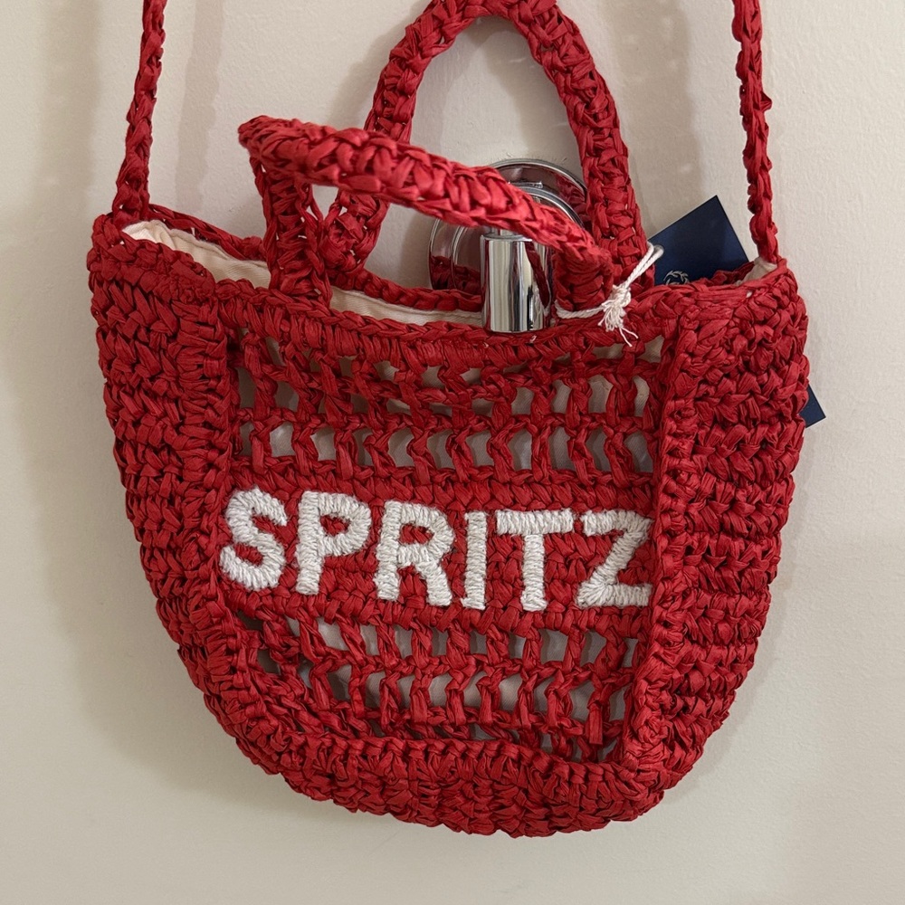 Spritz Vibrant Red Crochet Tote